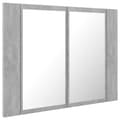 Pikkukuva 9 / 11: Kylpyhuoneen LED peilikaappi betoninharmaa 60x12x45 cm akryyli - LED Peilikaappi - LED Peilikaapit - Home & Living