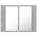 Pikkukuva 10 / 11: Kylpyhuoneen LED peilikaappi betoninharmaa 60x12x45 cm akryyli - LED Peilikaappi - LED Peilikaapit - Home & Living