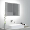 Pikkukuva 2 / 11: Kylpyhuoneen LED peilikaappi betoninharmaa 60x12x45 cm akryyli - LED Peilikaappi - LED Peilikaapit - Home & Living