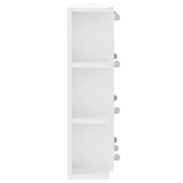 Peilikaappi LED-valoilla valkoinen 70x16,5x60 cm - Peilikaappi - Peilikaapit - Home & Living