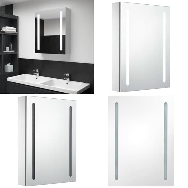 Badrumsskåp med spegel LED 50x13x70 cm - Badrumsskåp - Badrumsspegel - Home & Living