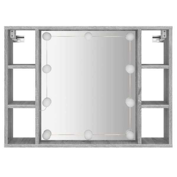 Peilikaappi LED-valoilla harmaa Sonoma 76x15x55 cm - Peilikaappi - Peilikaapit - Home & Living