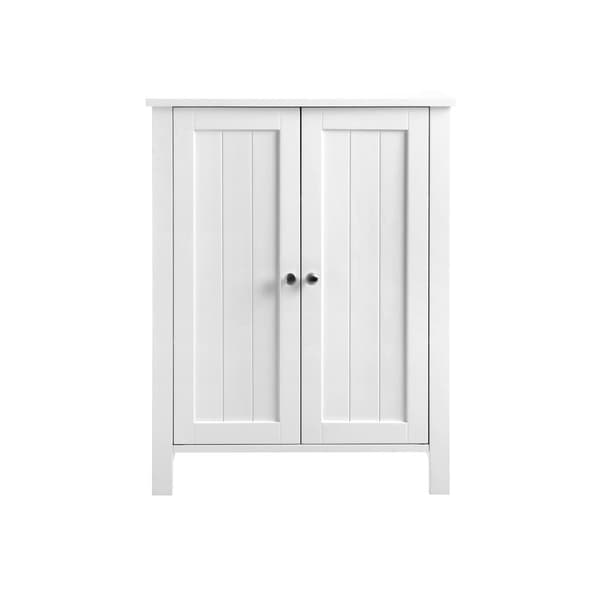 Rootz Badeværelsesskab - Opbevaringsenhed - Organizer - MDF-plade - Hvid - 60 cm x 80 cm x 30 cm - 87 cm x 36 cm x 19 cm - 12,4 kg - 1 x tilbehørstask