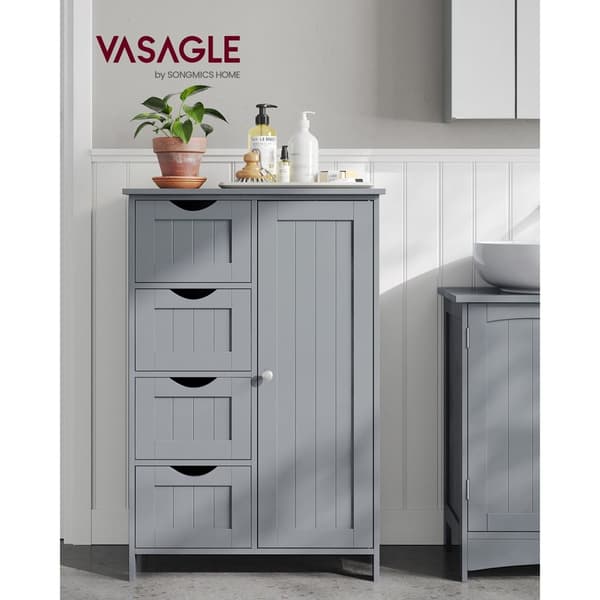 Rootz Mystical Grey Badeværelsesskab - Opbevaringsenhed - Organizer - MDF-materiale - 30 cm x 55 cm x 82 cm - Letvægts - Robust - Nem montering