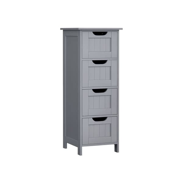 Rootz Badrumsmöbler - Förvaringsskåp - Organizer - MDF-skiva - 30cm x 30cm x 82cm - Mystic Grey - Monteringssats - Tippskydd - 90kg Topplastkapacitet