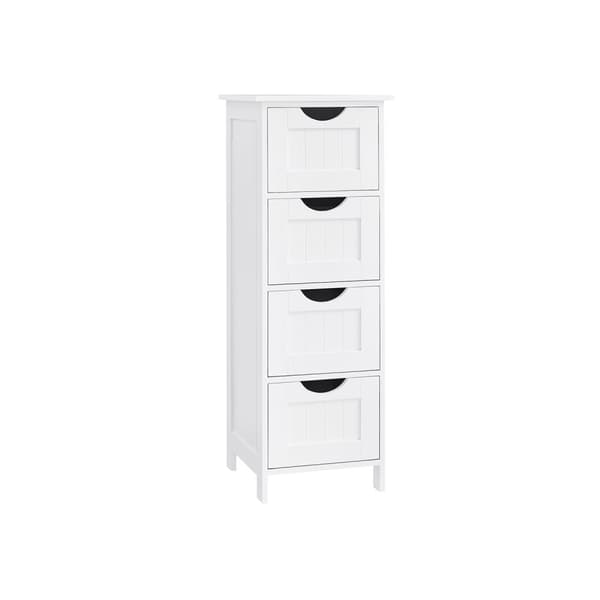 Rootz sidoskåp - Byrå - Förvaringsorganisatör - Funktionell design - Robust utförande - Utrymmesbesparande - 30 cm x 82 cm x 30 cm - Vit - MDF-skiva -