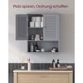 Miniatyrbillede 3 af 7: Rootz Badeværelsesskab - Opbevaringsenhed - Organizer - MDF-konstruktion - Mystical Grey - 30cm x 30cm x 82cm - Letvægts - Robust - Nem montering