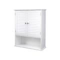 Miniatyrbillede 2 af 8: Rootz badeværelsesskab - Opbevaringsskab - Hygiejneorganisering - Hvid MDF - 60 cm x 20 cm x 70 cm - Åbent rum - Justerbar hylde - Forkromede knopper