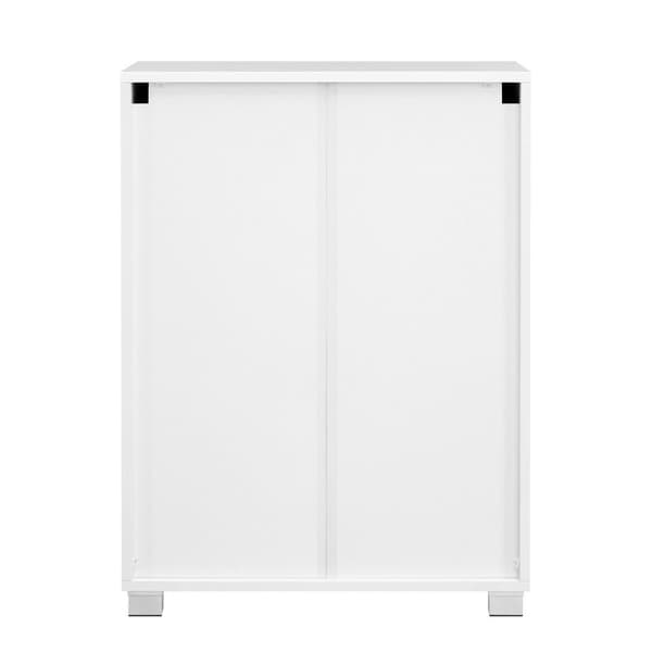 Rootz-kylpyhuonekaappi - Valkoinen säilytysyksikkö - MDF-ovet - Lastulevyrunko - Säädettävä hylly - Kaatumissuoja - 60cm x 30cm x 80cm
