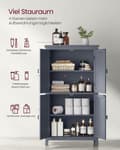 Miniatyrbillede 3 af 7: Rootz Badeværelsesskab - Opbevaringsorganisering - Skifergrå - MDF - 30 cm x 60 cm x 110 cm - Letvægts - Robust - Nem montering