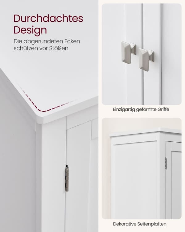 Rootz Classic White Badrumsskåp - Förvaringsenhet - MDF-möbler - Rymlig design - Enkel montering - 30cm x 60cm x 110cm