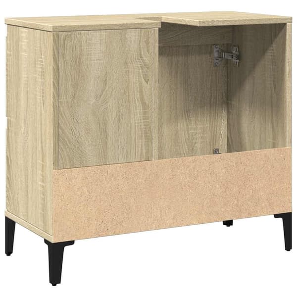 vidaXL badeværelsesskab 65x33x60 cm konstrueret træ sonoma-eg
