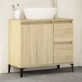 Miniatyrbillede 2 af 11: vidaXL badeværelsesskab 65x33x60 cm konstrueret træ sonoma-eg