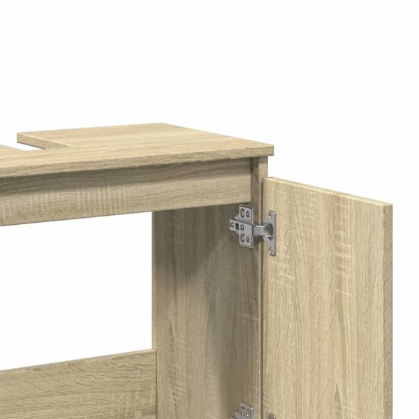 vidaXL underskab til håndvask 58x33x60 cm konstrueret træ sonoma-eg