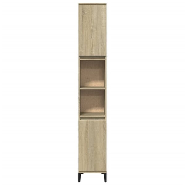 vidaXL Baderomsskap sonoma eik 30x30x190 cm konstruert tre