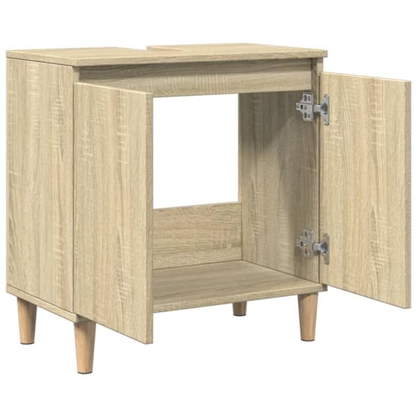 vidaXL Servantskap sonoma eik 58x33x60 cm konstruert tre