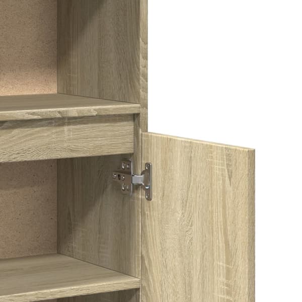 vidaXL badeværelsesskab 30x30x100 cm konstrueret træ sonoma-eg