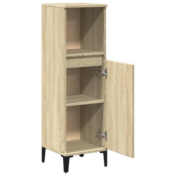 vidaXL Baderomsskap sonoma eik 30x30x100 cm konstruert tre