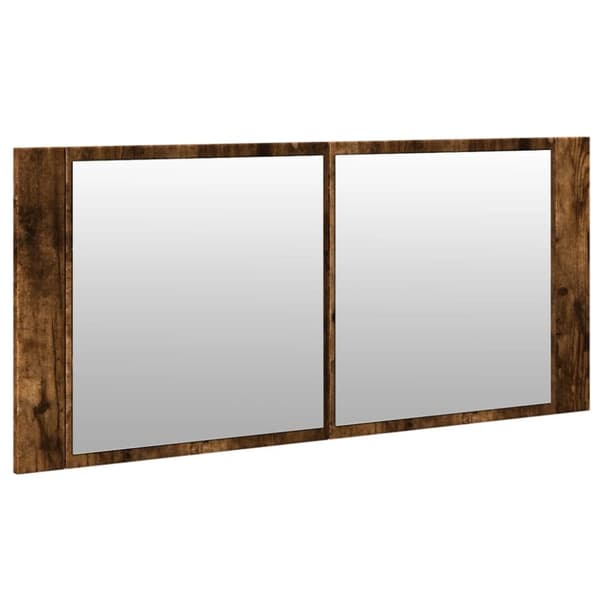 vidaXL Kylpyhuoneen LED peilikaappi savutammi 100x12x45 cm