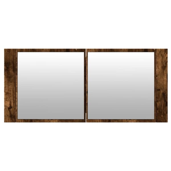vidaXL Kylpyhuoneen LED peilikaappi savutammi 100x12x45 cm