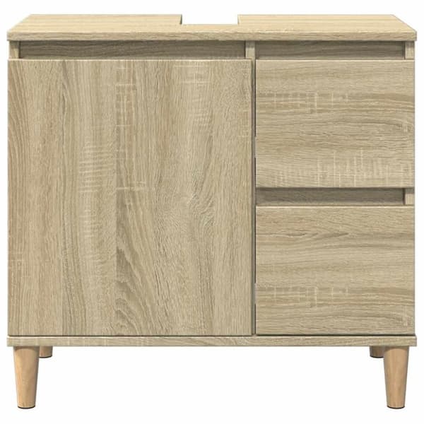 vidaXL Kylpyhuoneen kaappi Sonoma-tammi 65x33x60 cm tekninen puu