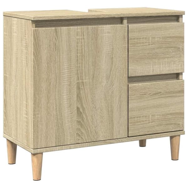 vidaXL Kylpyhuoneen kaappi Sonoma-tammi 65x33x60 cm tekninen puu