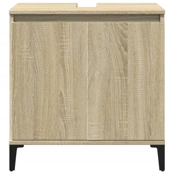 vidaXL underskab til håndvask 58x33x60 cm konstrueret træ sonoma-eg