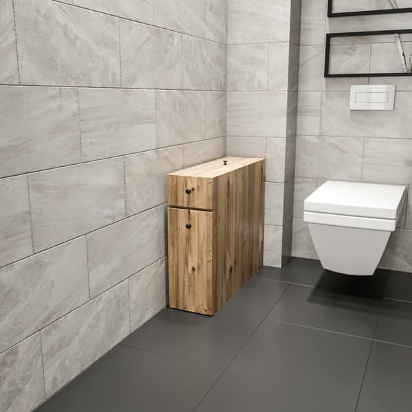 Chic Home Carolina säilytyslaatikosto WC-/kylpytiloihin 19x60xK55 cm, ruskea