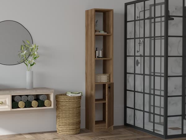 Chic Home Teresa kaappi kylpy- ja WC-tiloihin 30x30xK170 cm, tummanruskea