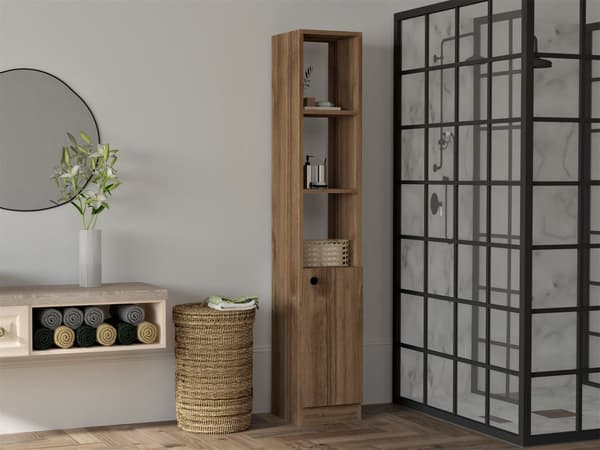 Chic Home Teresa kaappi kylpy- ja WC-tiloihin 30x30xK170 cm, tummanruskea
