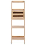Pikkukuva 4 / 11: Hylly vaalea bambu 36 x 30 x 114 cm neljällä hyllyllä kaapilla kylpyhuoneen moderni tyyli