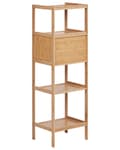 Pikkukuva 6 / 11: Hylly vaalea bambu 36 x 30 x 114 cm neljällä hyllyllä kaapilla kylpyhuoneen moderni tyyli