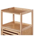 Pikkukuva 7 / 11: Hylly vaalea bambu 36 x 30 x 114 cm neljällä hyllyllä kaapilla kylpyhuoneen moderni tyyli