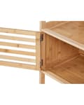 Pikkukuva 8 / 11: Hylly vaalea bambu 36 x 30 x 114 cm neljällä hyllyllä kaapilla kylpyhuoneen moderni tyyli