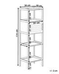 Miniatyrbillede 3 af 11: Hylde light bambus 36 x 30 x 114 cm med fire hylder med skab til badeværelse i modern stil