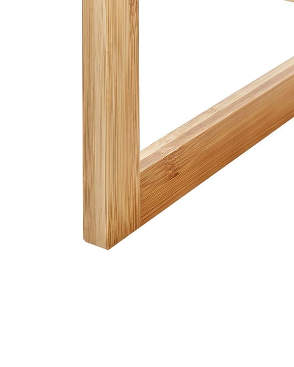 Hylde lys bambus 71 x 28 x 60 cm med fire hylder til badeværelse naturlig modern stil