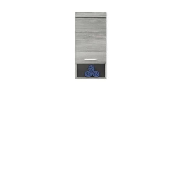 Homes-jones - X1DB3721 - Soul Badrum, Garderob, Hängskåp, Konstruerat trä, Rökt Silver, 37 x 79 x 24 cm