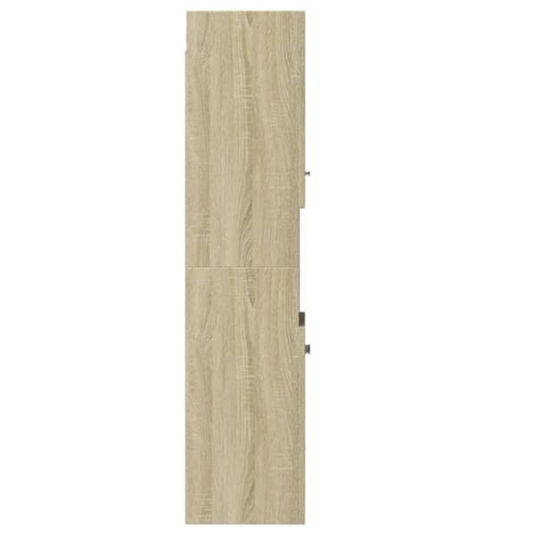vidaXL badeværelsesskab 30x30x130 cm spånplade sonoma-eg