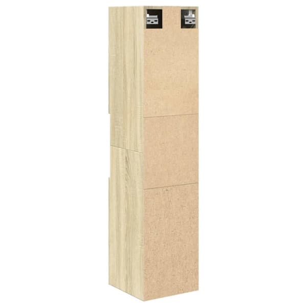vidaXL badeværelsesskab 30x30x130 cm spånplade sonoma-eg