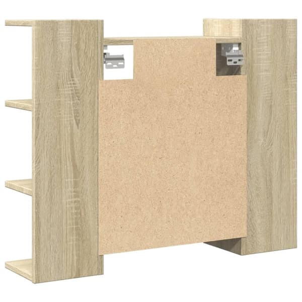 vidaXL Kylpyhuoneen peilikaappi Sonoma-tammi 80x20,5x64 cm lastulevy