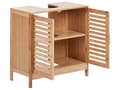 Miniatyrbillede 4 af 9: Håndvaskskab lyst træ bambus minimalistisk opbevaring badeværelses tilbehør toilet