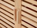 Miniatyrbillede 7 af 9: Håndvaskskab lyst træ bambus minimalistisk opbevaring badeværelses tilbehør toilet