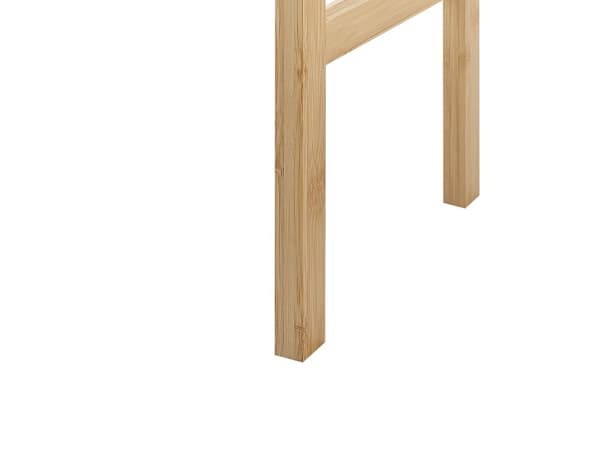 Håndvaskskab i lys bambus 63 x 25 x 167 cm med tre hylder til badeværelset i modern stil