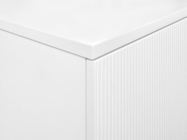 Vaskeskab Hvid MDF Træ 60 cm Bred Underskab til Vask Badeværelsesskab med Skuffer Moderne Skab til under Håndvask Baderum med Opbevaring