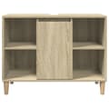 Miniatyrbillede 6 af 11: vidaXL badeværelsesskab 80x33x60 cm konstrueret træ sonoma-eg