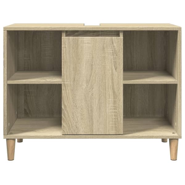 vidaXL badeværelsesskab 80x33x60 cm konstrueret træ sonoma-eg