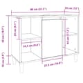 Miniatyrbillede 11 af 11: vidaXL badeværelsesskab 80x33x60 cm konstrueret træ sonoma-eg
