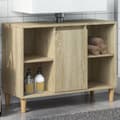 Miniatyrbillede 2 af 11: vidaXL badeværelsesskab 80x33x60 cm konstrueret træ sonoma-eg