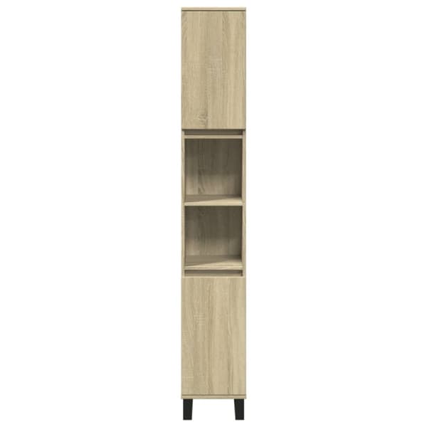 vidaXL Kylpyhuoneen kaappi Sonoma-tammi 30x30x190 cm tekninen puu