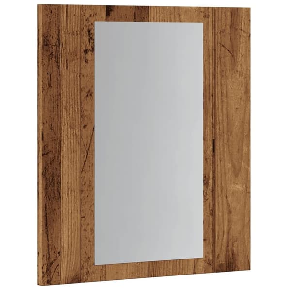 vidaXL LED peilikaappi vanha puu 40x12x45 cm tekninen puu